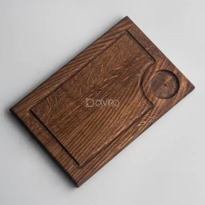 Доска для подачи стейка из дуба, 30×20 см (тонированная)